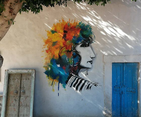 Стрит арт на тунисских улицах